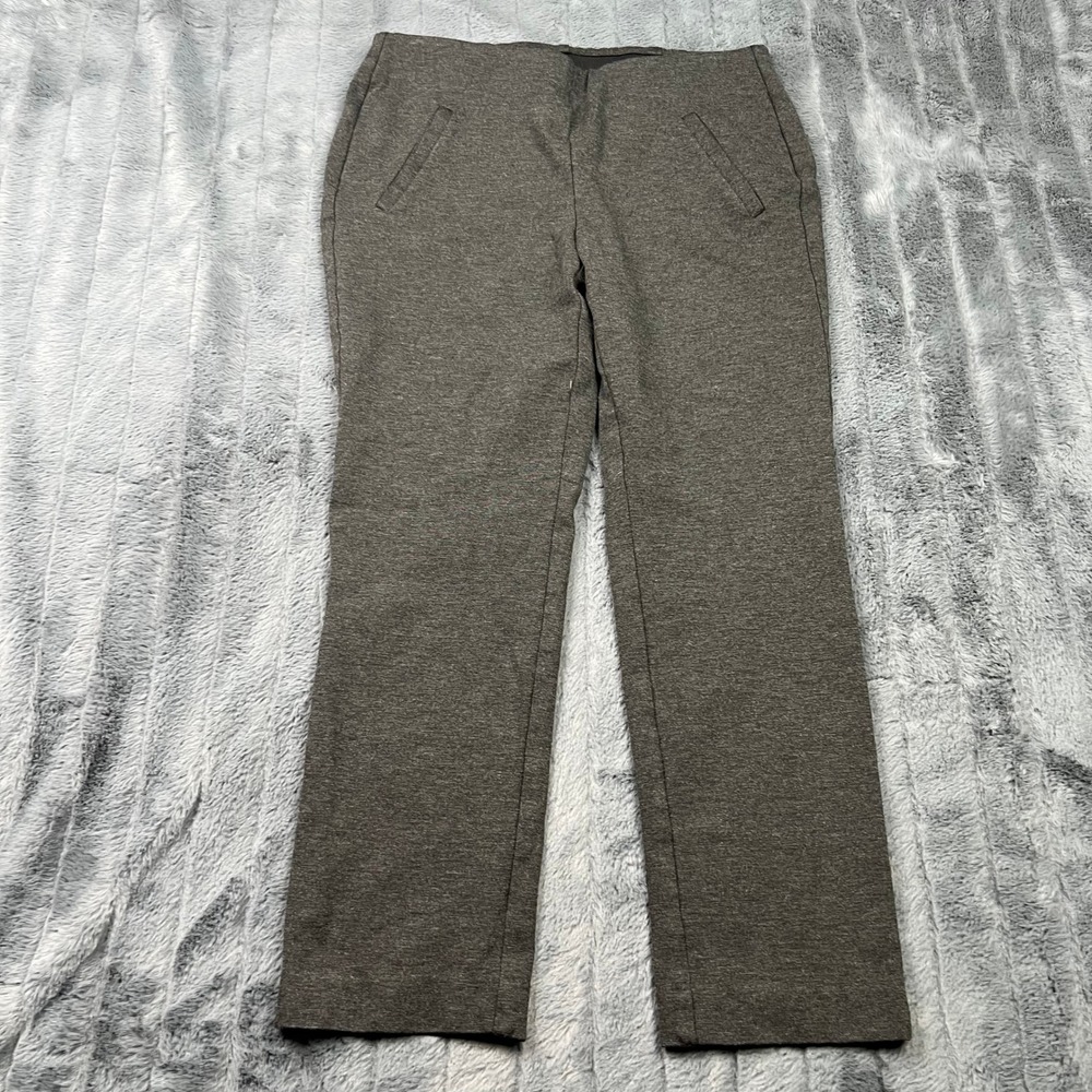 Chicos Fabulously Slimming Ankle Pants Gray Heather Stretch Pull On Size 0 S